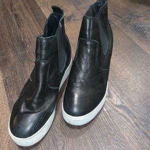 Jslides Black Wedge Sneakers